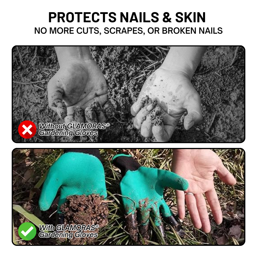 Oveallgo® Gardening Gloves - Universal Waterproof Gloves with Claws for Digging, Planting & Weeding