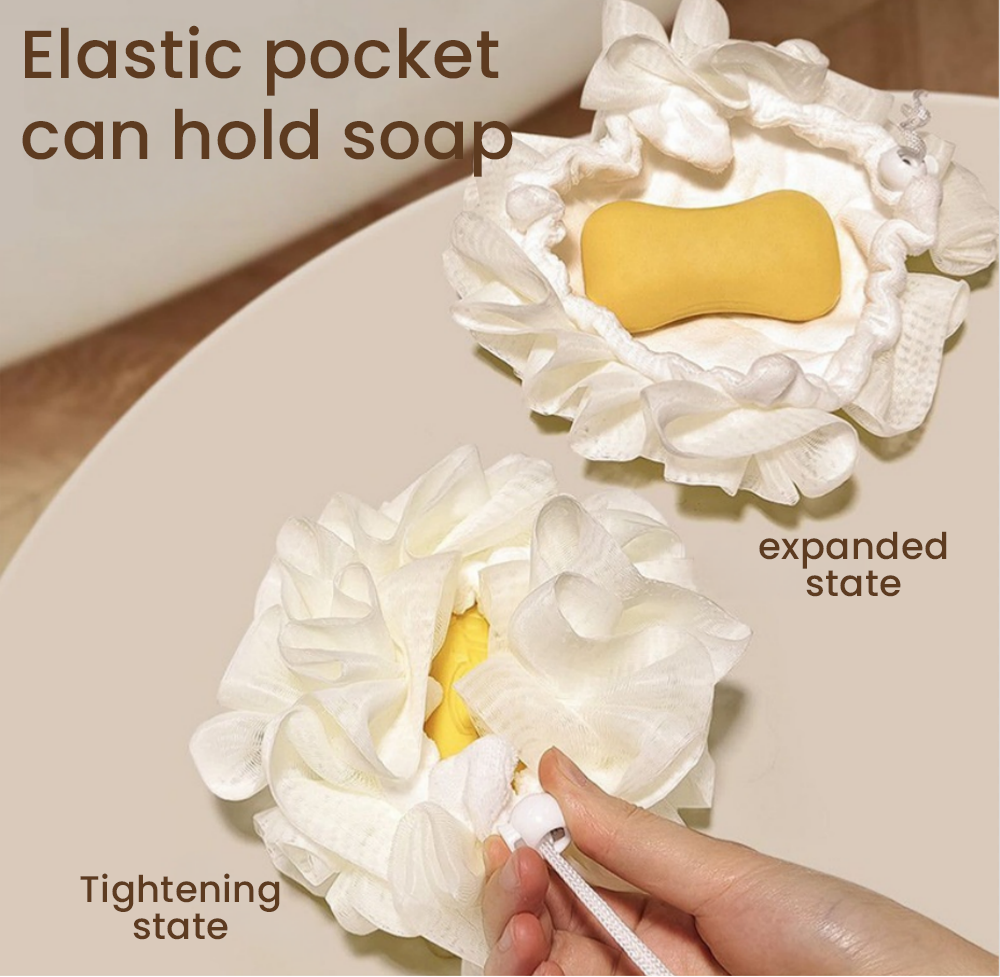Oveallgo® 2-in-1 Dual-Sided Shower Ball with Soap Pocket | Ultra-Soft, Rich Foam, Quick-Dry