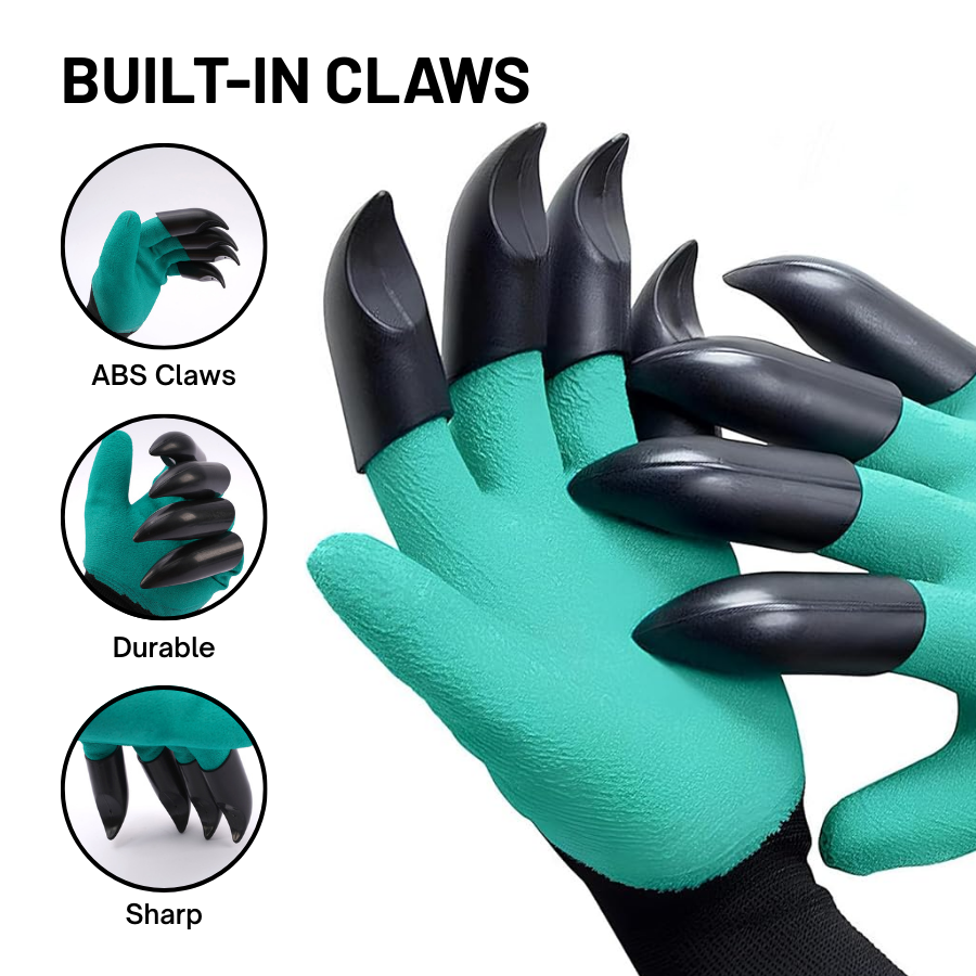 Oveallgo® Gardening Gloves - Universal Waterproof Gloves with Claws for Digging, Planting & Weeding