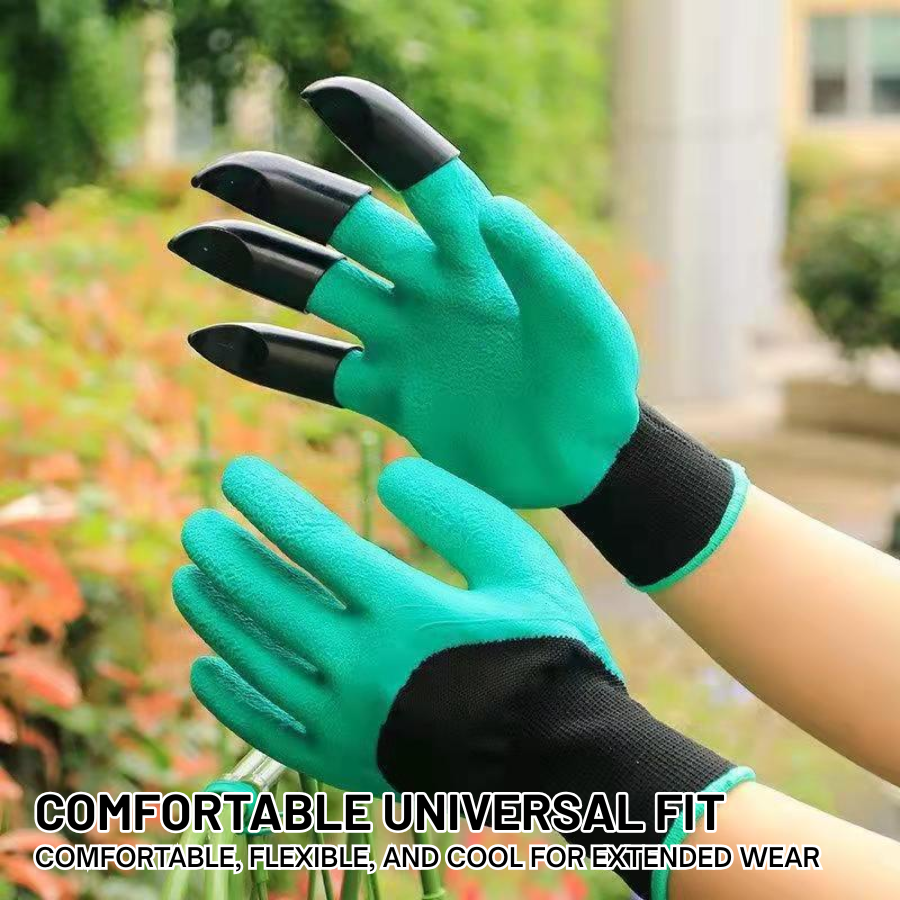 Oveallgo® Gardening Gloves - Universal Waterproof Gloves with Claws for Digging, Planting & Weeding