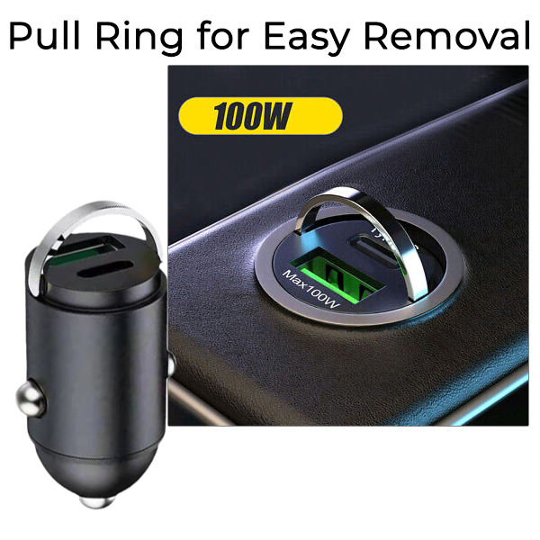2025 NEW✨Oveallgo® Invisible Fast-Charging 2 Port USB Car Charger Adaptor (USB Type-A & Type-C)