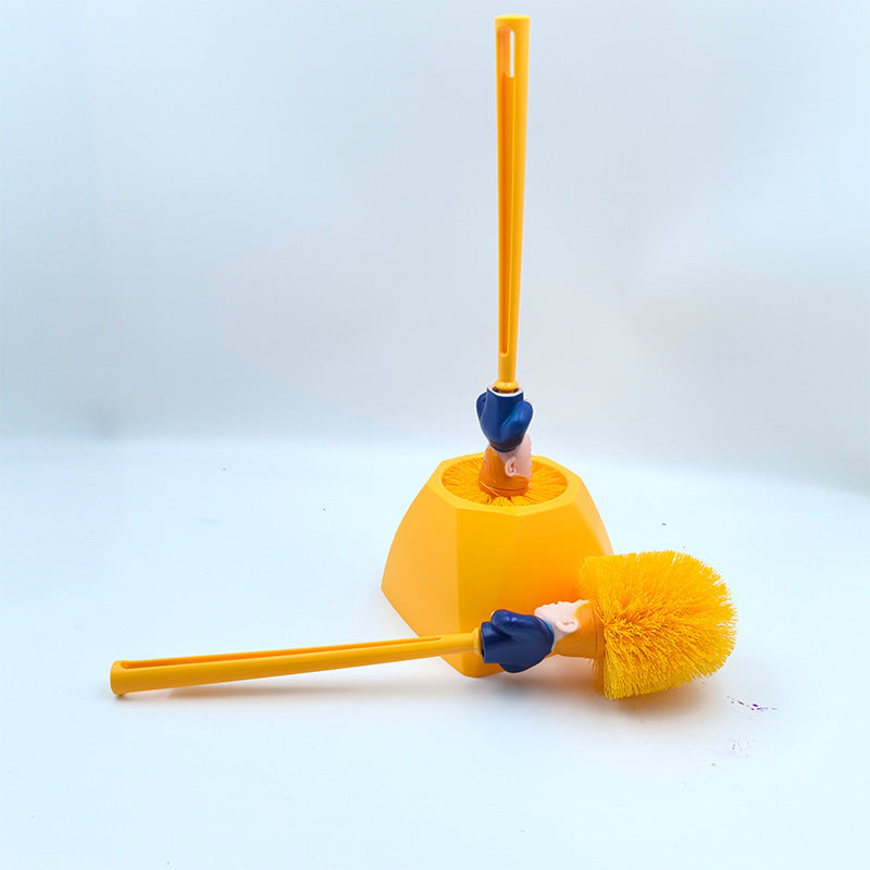 Oveallgo® 360° Funny Toilet Brush – Heavy-Duty Bathroom Cleaner with Strong Bristles, Ergonomic Handle & Hilarious Gag Gift Design