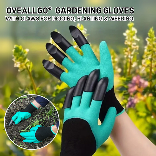Oveallgo® Gardening Gloves - Universal Waterproof Gloves with Claws for Digging, Planting & Weeding