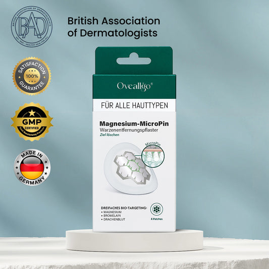 ✅Official Store: Oveallgo® Magnesium MicroPin Target & Clear Patch zur Entfernung von Warzen