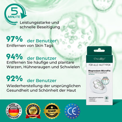 ✅Official Store: Oveallgo® Magnesium MicroPin Target & Clear Patch zur Entfernung von Warzen